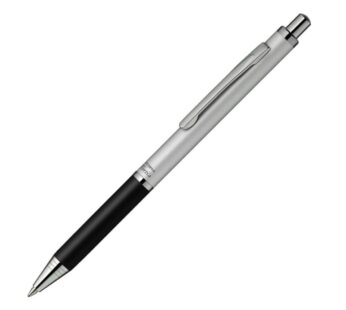 Zebra Fortia 300 Ballpoint Pen – 0.7 mm, Silver Body, Black Ink (BA80-S)