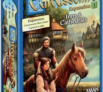 Carcassonne Inns & Cathedrals Expansion – Tile-Laying Medieval Board Game, Ages 7+, 2-6 Pl