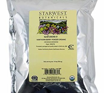 STARWEST BOTANICALS Organic Hawthorn Berry Powder, 16 oz, 1 lb