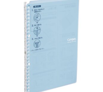 Kokuyo Campus Smart Ring Binder, B5 Light Blue Binder Notebook Up to 25 Sheets 26 Holes Sl