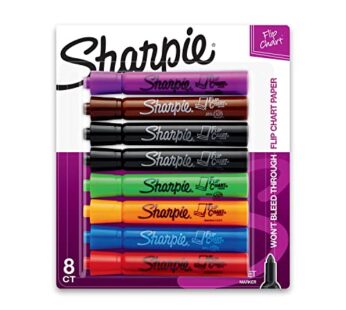 SHARPIE Flip Chart Markers, Bullet Tip, Assorted Colors, is an 8 Pack set perfect for Offi