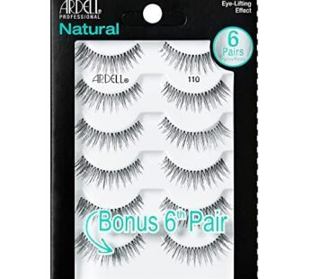 Ardell False Eyelashes, Natural 110, 5 pair + bonus pair Multipack for Eye-Lifting Effect