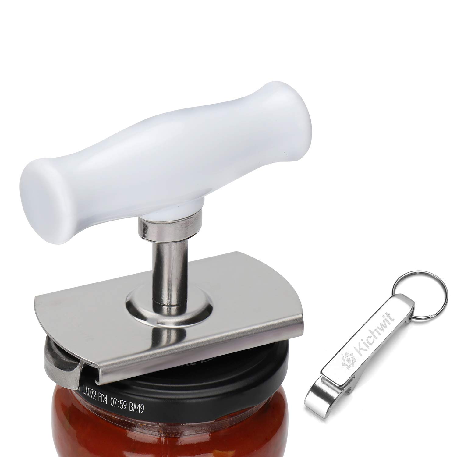 Kichwit Jar Opener for Small and Medium Jar Lids, Bottle Opener Keychain Included - Image 2