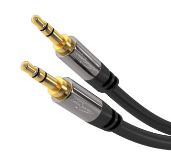 Aux Cord 3.5mm Audio Cable 3ft Designed in Germany with Break-Proof Metal Plug (Head