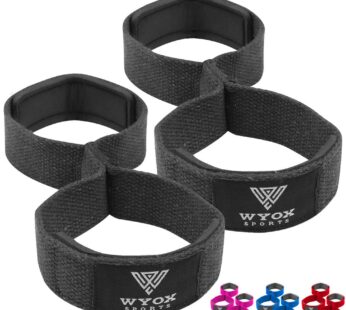 WYOX Figure 8 Weight Lifting Straps for Weightlifting Heavy Duty Deadlifting Workout Strap
