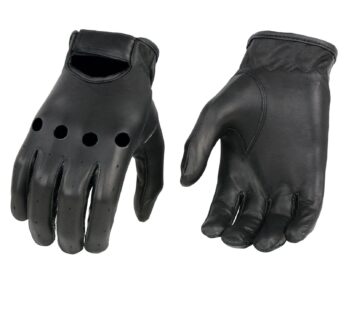Milwaukee Leather SH247 Men’s Black Leather Unlined Classic Style Driving Gloves – X-Large
