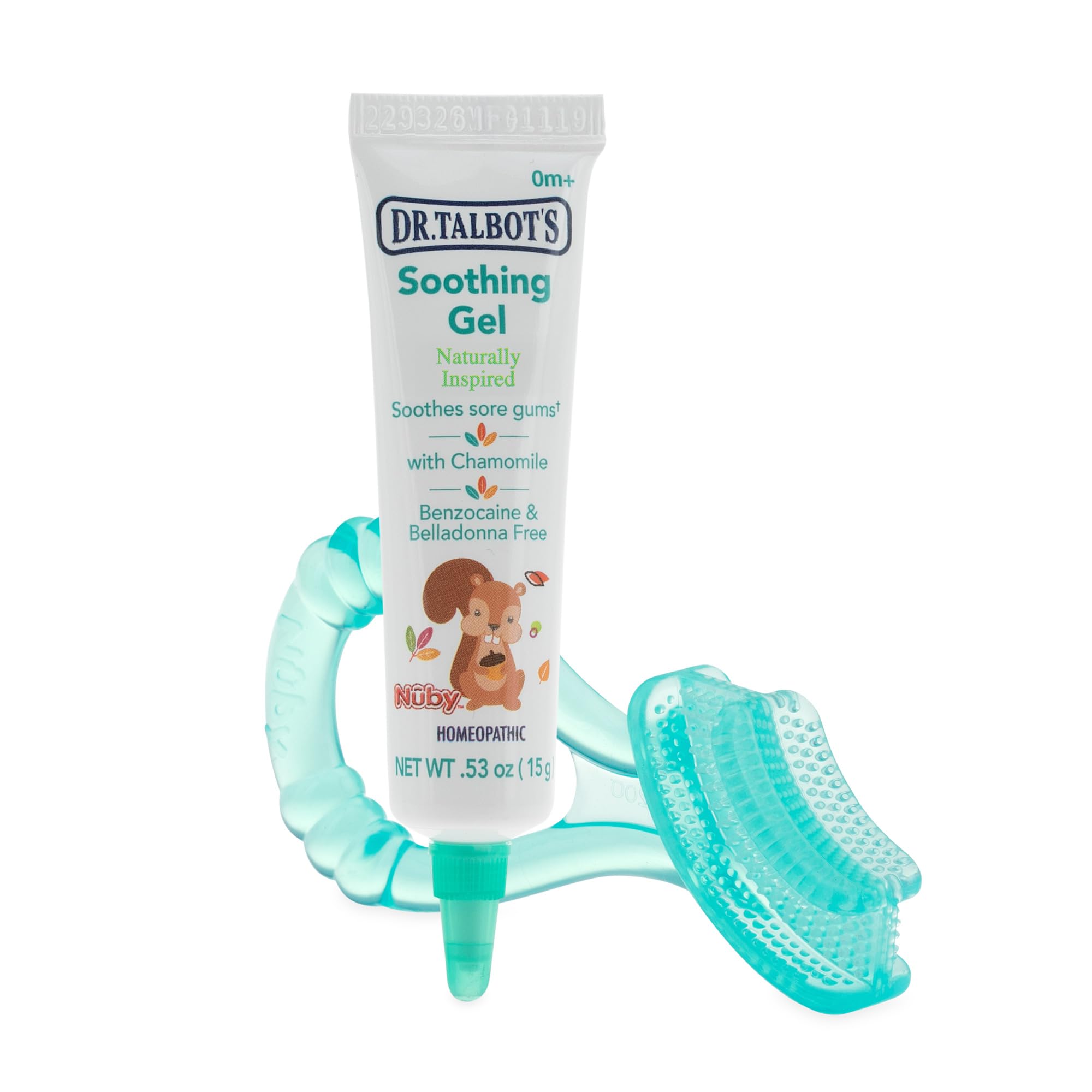 Dr. Talbot's Soothing Gel for Sore Gums with Silicone Massaging Toothbrush - 2-Piece Set - Image 2