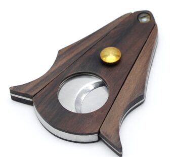 G GALINER Cigar Cutter Lock System Wood Stainless Steel Double Cut Blade Cigar Guillotine