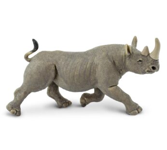 Safari Ltd. Black Rhino Figurine – Lifelike, Hand-Painted 5.75″ Model Figure – Educational