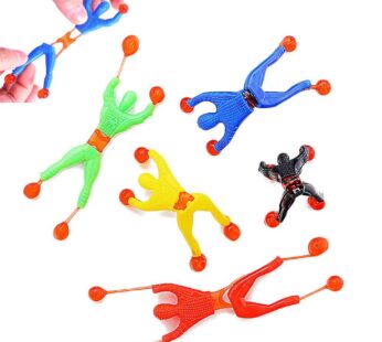 JOHOUSE Sticky Man, 24PCS Sticky Wall Climber Rolling Men Stocking Stuffers, Window Crawle