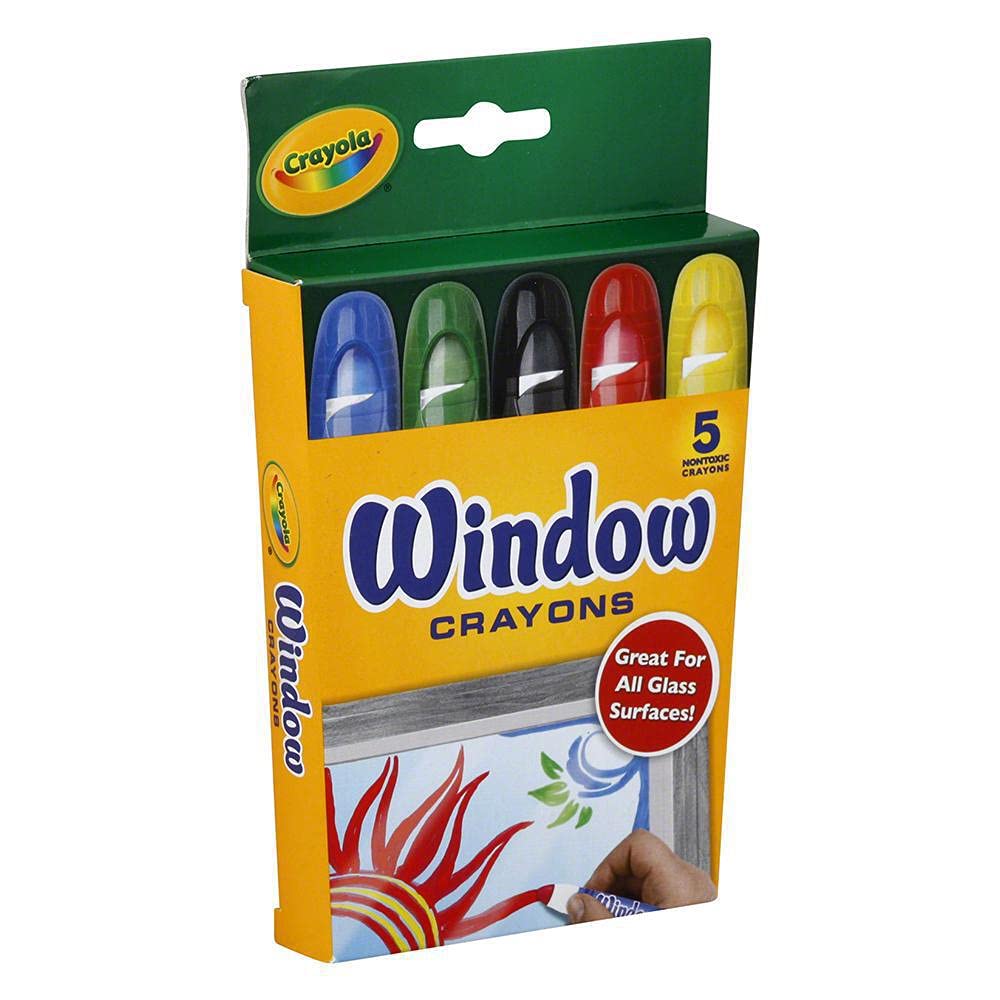Crayola Washable Window Crayons, Assorted 5 count - Image 2