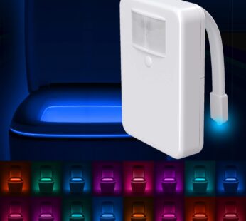 LumiLux Toilet Light with Motion Detection Sensor – 16-Color LED Bathroom Toilet Bowl Ligh