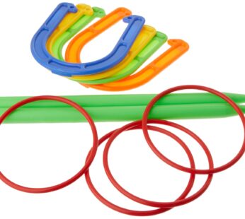 K-Roo Sports Plastic Horseshoe and Ring Toss Game Set (2 in 1)
