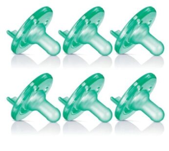 Philips Avent Soothie Pacifier, 0-3 Months, Green – 6 Pack