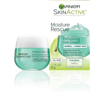 Garnier SkinActive Moisture Rescue Refreshing Gel-Cream for Normal/Combo Skin, Oil-Free, 1