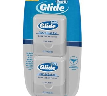 Oral-B Glide Pro-Health Deep Clean Dental Floss, Cool Mint, 40 m, Pack of 2