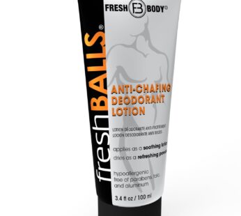 FRESH BODY Fresh Balls Lotion – Men’s Anti-Chafing Soothing Cream to Powder – Ball Deodora