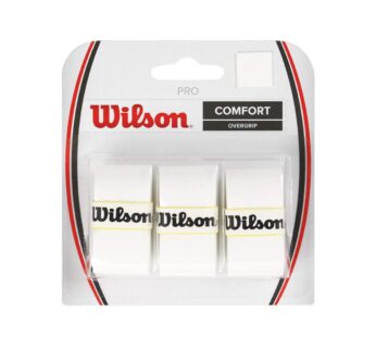 WILSON Tennis Racquet Pro Over Grip, White, Pack of 3