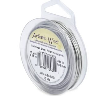 Artistic Wire 18 Gauge Stainless Steel Craft Jewelry Wrapping Wire Wire, 10 yd