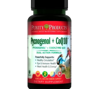 Purity Products Pycnogenol + CoQ10 Super Formula USA-Made Kaneka Q10 – Supports Heart + Ci