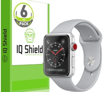IQShield Screen Protector Compatible with Apple Watch 38mm (Apple Watch Series 3, 2, 1)(6-