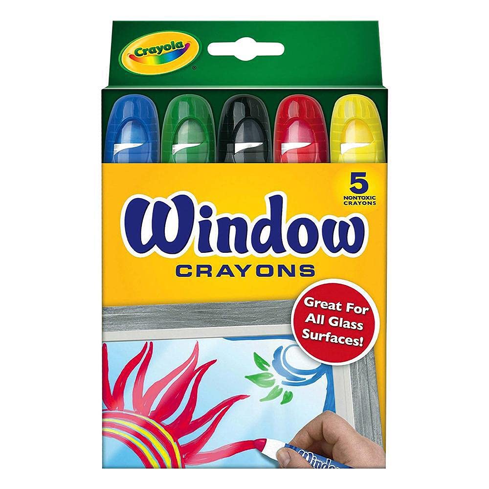 Crayola Washable Window Crayons, Assorted 5 count
