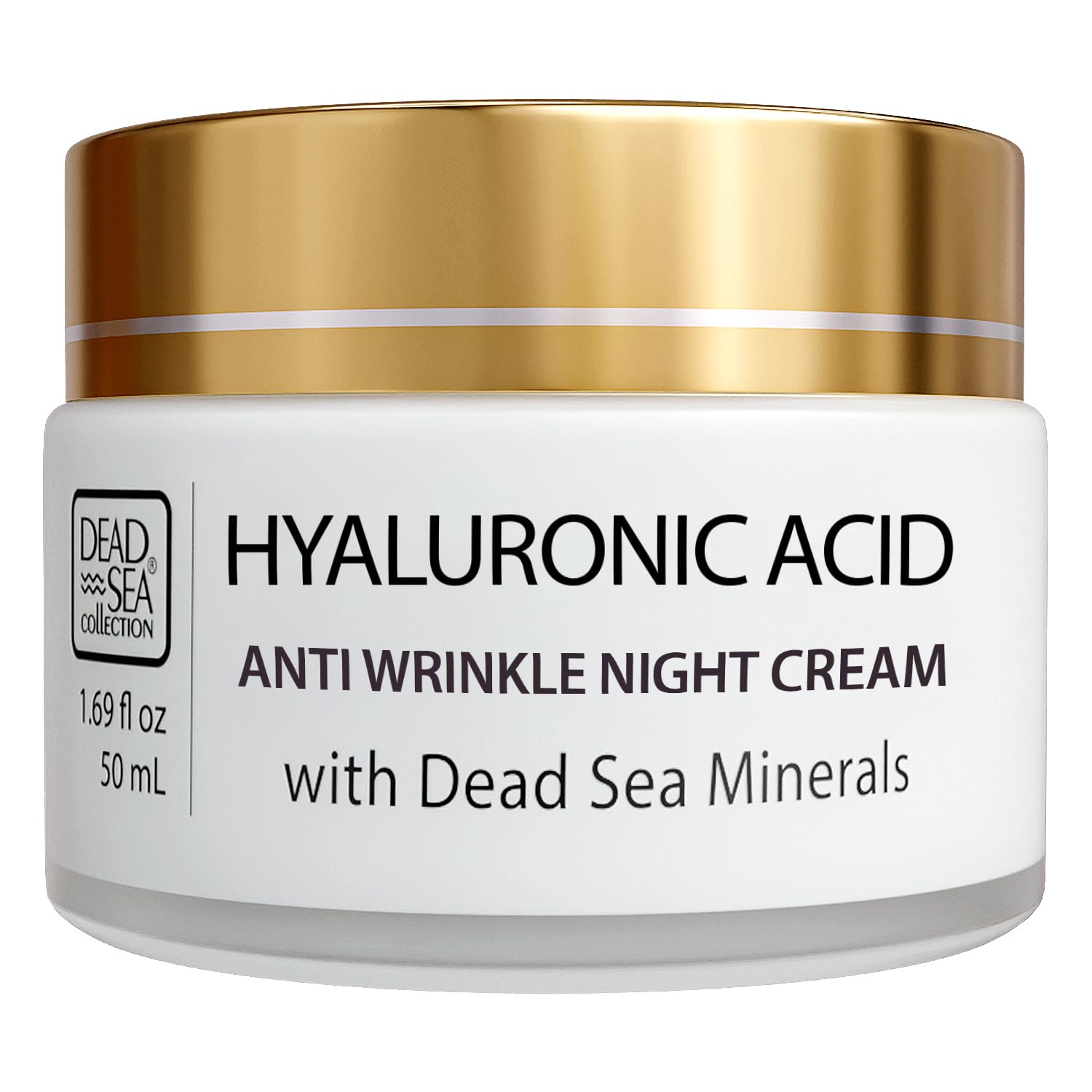 Dead Sea Collection Anti-Wrinkle Night Cream for Face with Hyaluronic Acid and Sea Mineral