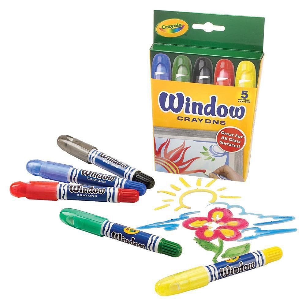 Crayola Washable Window Crayons, Assorted 5 count - Image 3