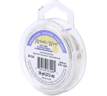Artistic Wire 26 Gauge / .41 mm Plated Colored Copper Craft Wire, 30 yd / 27.4 m, Tarnish