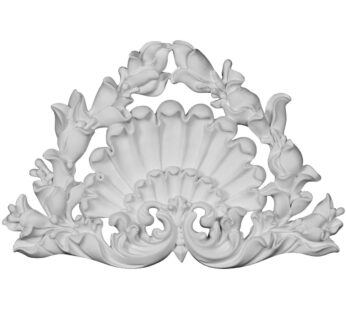 Ekena Millwork ONL08X05X00SH Shell Center Urethane Onlays, 8 1/4″W x 5 1/4″H x 5/8″P, Prim