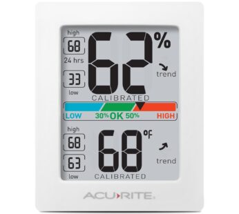 AcuRite Humidity Meter Hygrometer and Indoor Digital Thermometer with Temperature Gauge an