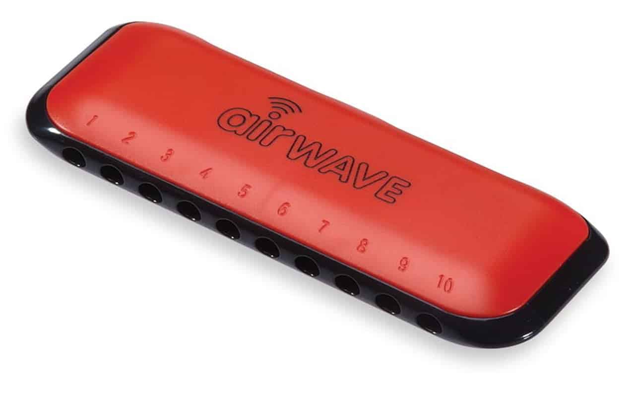Musical Instrument Corporation AW-1R Airwave Harmonica with Instruction Book, Red
