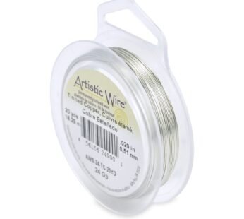 Artistic Wire, 24 Gauge Tarnish Resistant Tinned Copper Craft Jewelry Wrapping Wire, Silve