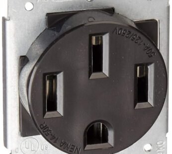 Leviton 279-S00 50 Amp, 125/250V, Nema 14-50R, 3P, 4W, Flush Mounting Receptacle, Straight