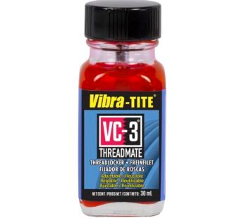 Vibra-TITE VC-3 Threadmate, 30 ml Bottle with Brush Cap Applicator,Red,213