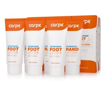 Carpe Antiperspirant Hand and Foot Lotion Package Deal (3 Hand and 3 Foot Tubes Bulk Pack-