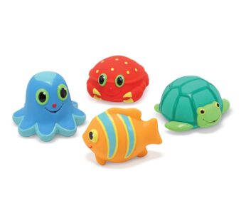 Melissa & Doug Sunny Patch Seaside Sidekicks Squirters With 4 Squeeze-and-Squirt Animals –