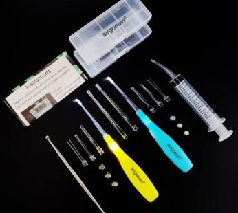 Airgoesin 6.75 inch Tonsil Stone Remover LED Tool Kit – 2 Sets, Oral Irrigation Syringe &