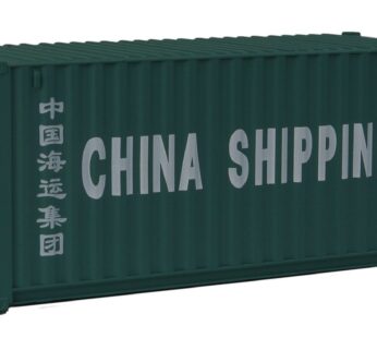 Walthers SceneMaster HO Scale Model of China Shipping (Green, White; Billboard Lettering)