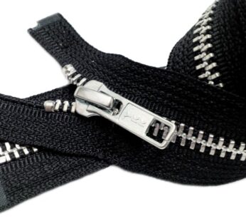 YKK Sale 29″ Jacket Zipper YKK #5 Aluminum Metal – Medium Weight Separating – Color Black