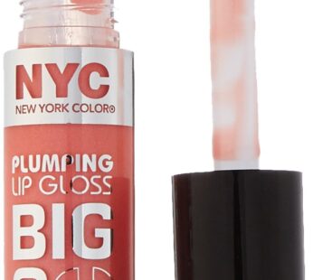 N.Y.C. New York Color Big Bold Plumping and Shine Lip Gloss, Pleasantly Plump Pink, 0.39 F