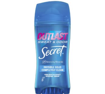 Secret Outlast Antiperspirant Deodorant for Women, Invisible Solid, Completely Clean Scent