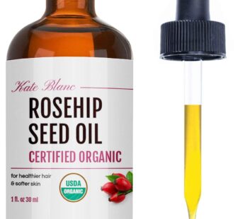 Kate Blanc Cosmetics Rosehip Oil for Face & Skin (1 oz) USDA Organic Rosehip Seed Oil for