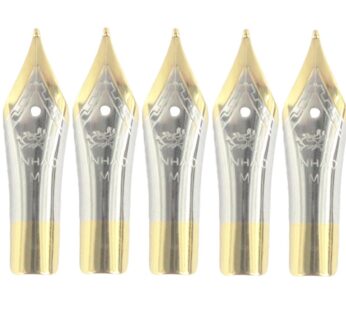 Gullor 5PCS Fountain Pen Nibs Fit Jinhao 250/301/500/5099/8802/9009/5000, Gold, Medium Nib