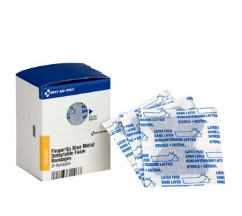 First Aid Only FAE-3140 SmartCompliance Refill Blue Metal Detectable Fingertip Foam Bandag