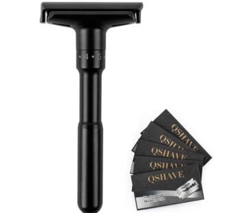 QSHAVE Adjustable Double Edge Safety Shaving Razor Deluxe Set (Razor)