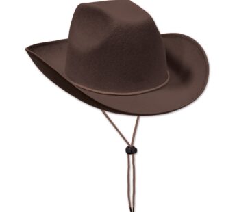 Beistle Brown Felt Cowboy Hat