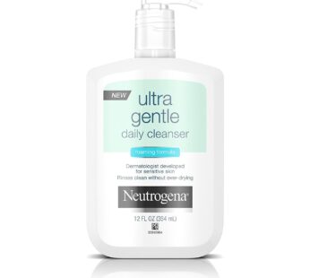 Neutrogena Fragrance Free Ultra Gentle Foaming Daily Cleanser, Hydrating Face Wash for Sen