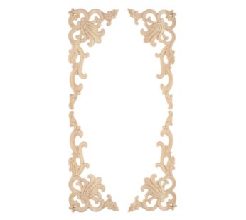 MUXSAM 2-Pair Wood Carved Onlays, 20x10cm/7.87″x3.94″, Left&Right Decorated Furniture Appl