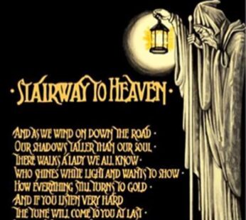 BUY ART FOR LESS Officially Licensed Led Zeppelin Stairway to Heaven 24 x 36 Inch Music Ar